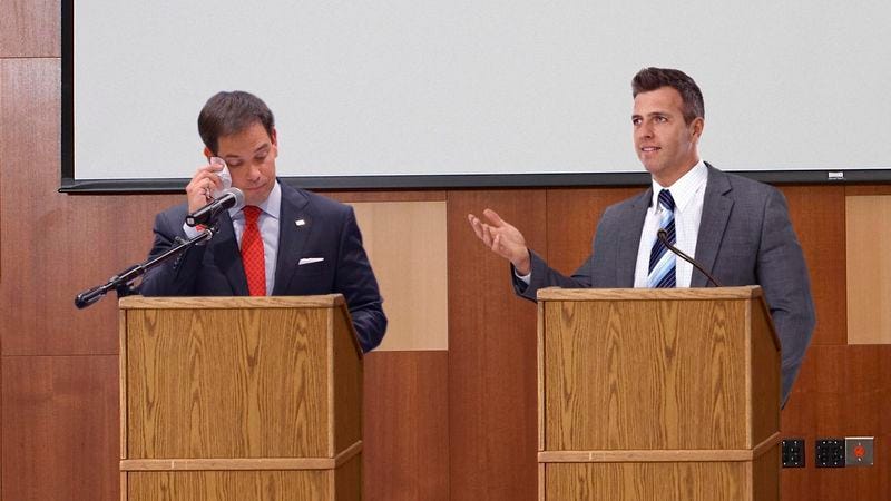Staffers say seeing the panicky, overwhelmed look in Rubio’s eyes during mock debates makes the endless hours and seven-day-a-week campaign schedule “completely worth it.”