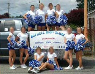 Nude High School Cheerleaders Now Less Nude, Sue School