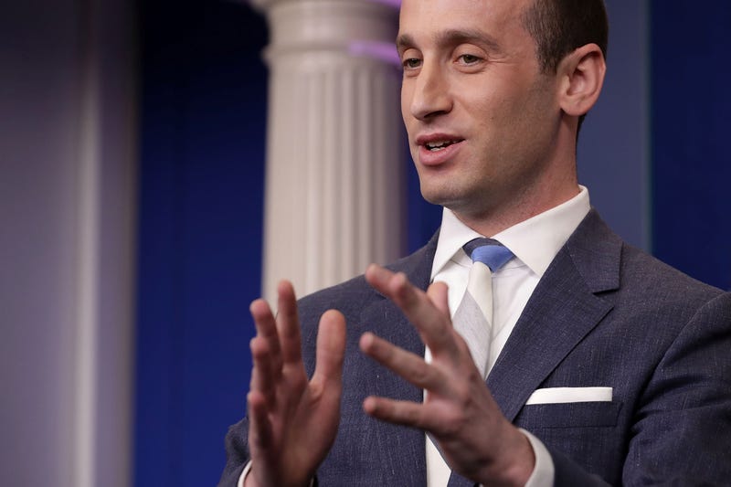 Senior Advisor to the President for Policy Stephen Miller talks to reporters about President Donald Trump’s support for creating a ‘merit-based immigration system’ in the James Brady Press Briefing Room at the White House August 2, 2017 in Washington, DC.