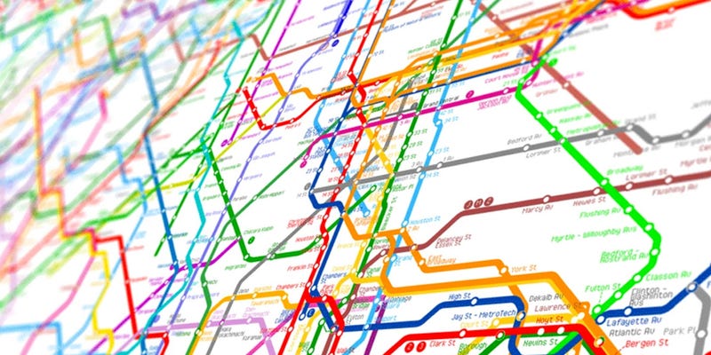 Illustration for article titled The World Metro Map Combines 214 Subway Systems Into One Glorious Mess