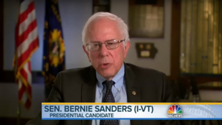 Sen. Bernie Sanders is intereviewed on NBC’s Meet the Press Aug. 16, 2015.YouTube/NBC screenshot