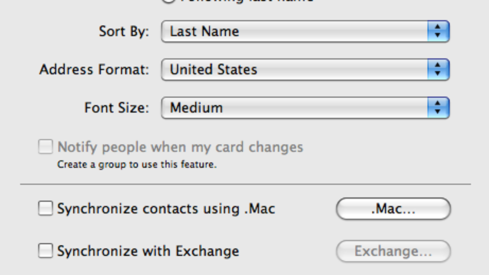 mac address book application