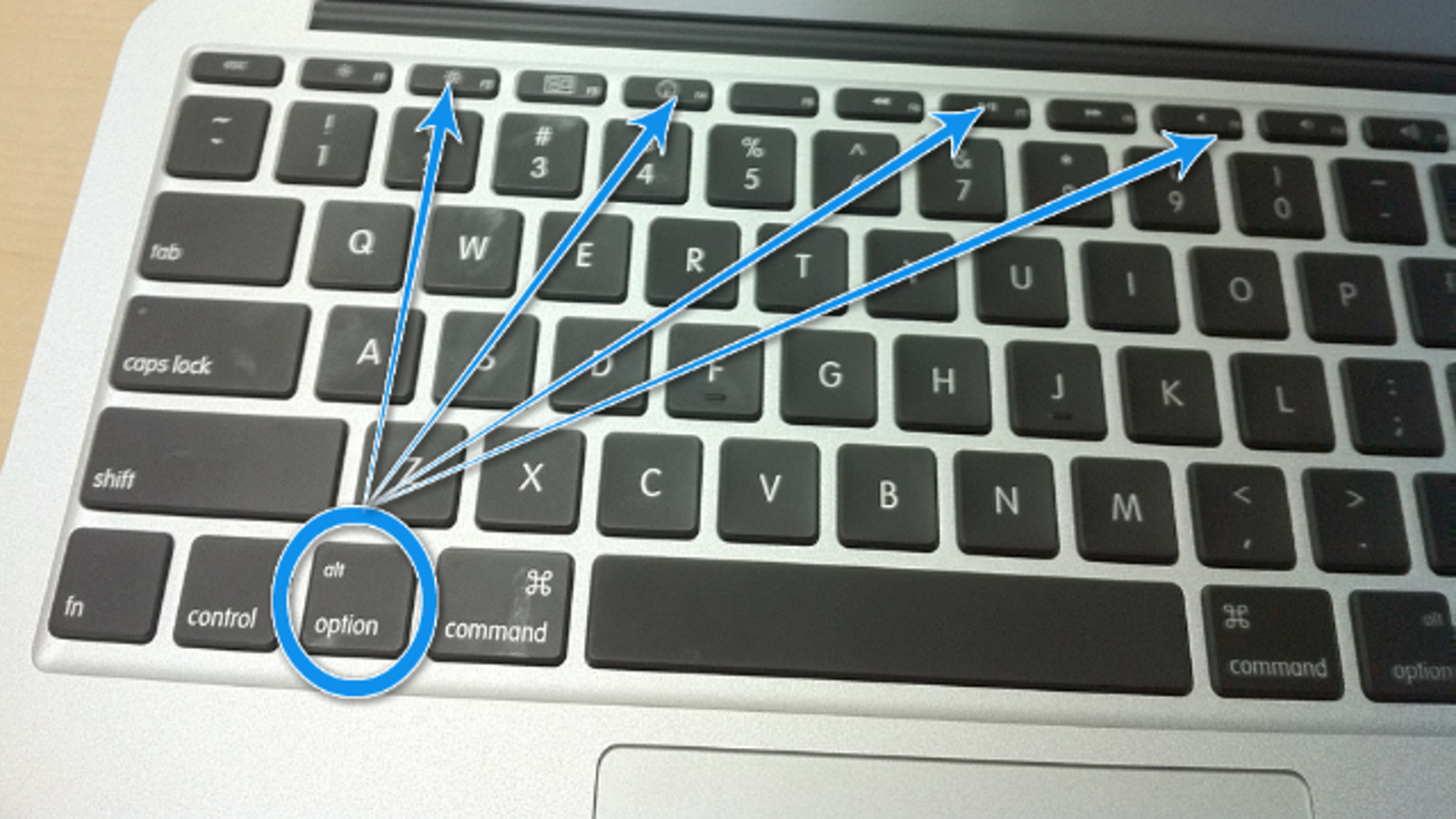 what is microsoft keyboard command for mac options