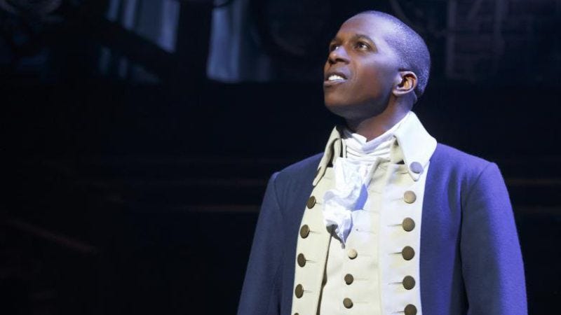 Photo: Leslie Odom Jr., Hamilton (via Joan Marcus)