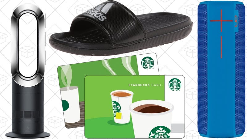 Illustration for article titled Today's Best Deals: Bladeless Fans, Bluetooth Speakers, Half Price Starbucks, and Zero Jokes