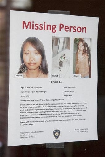 Illustration for article titled Body Found In Missing Yale Student Case
