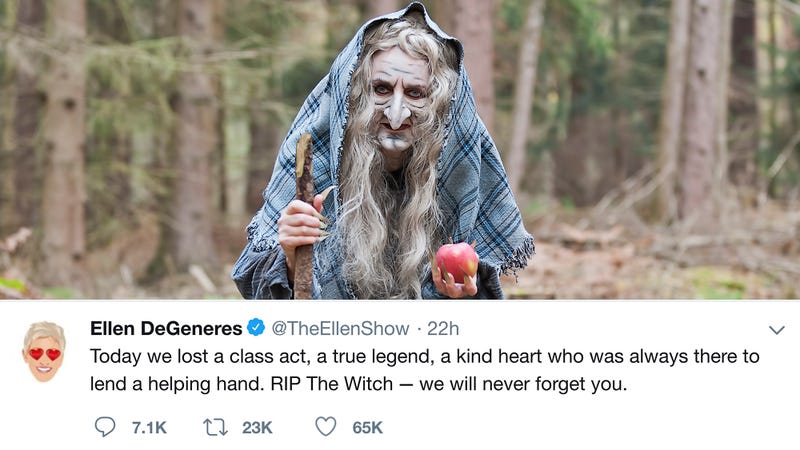 Illustration for article titled Heartwarming: Celebrities Across Social Media Are Sharing Touching Tributes And Stories About The Witch Because The Witch Has Melted