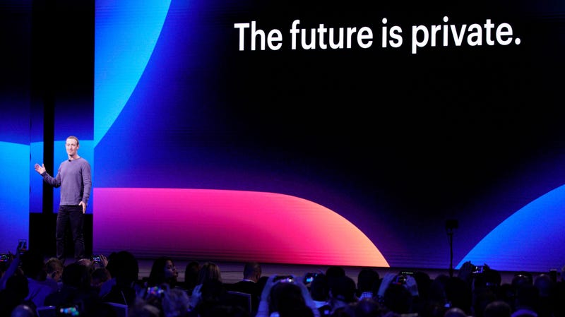 Facebook CEO Mark Zuckerberg, makes the keynote speech at F8, Facebook’s developer conference, in San Jose, Calif., on April 30, 2019.