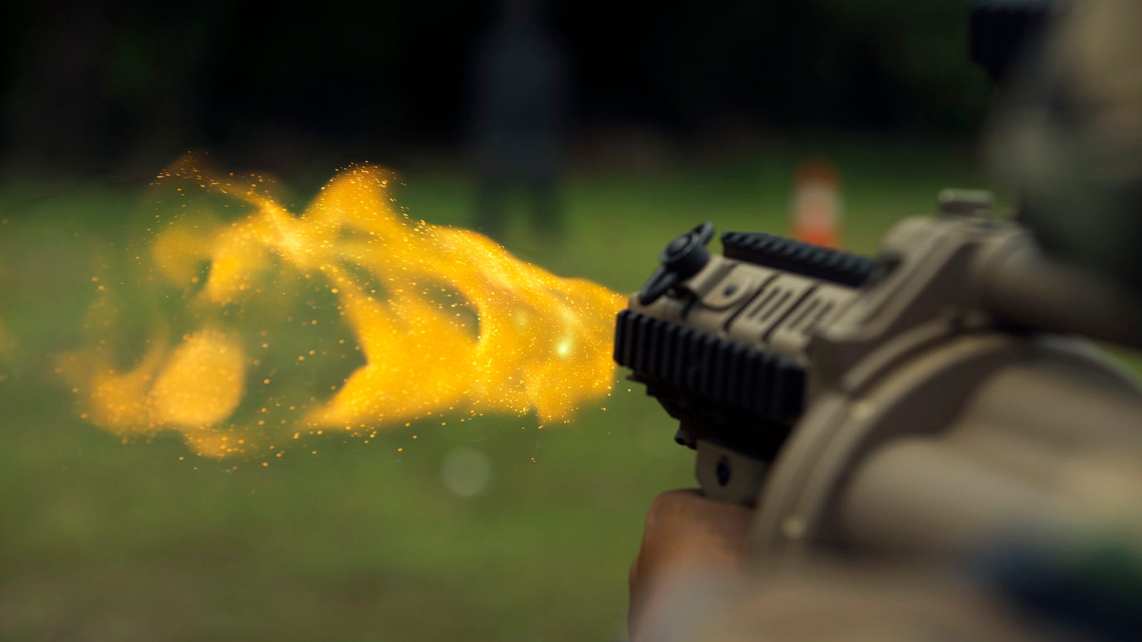 Machine gun fireworks. Выстрел из MGL