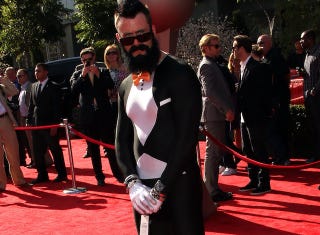 Illustration for article titled Brian Wilson Wore A Skin-Tight Tuxedo Onesie To The ESPYs