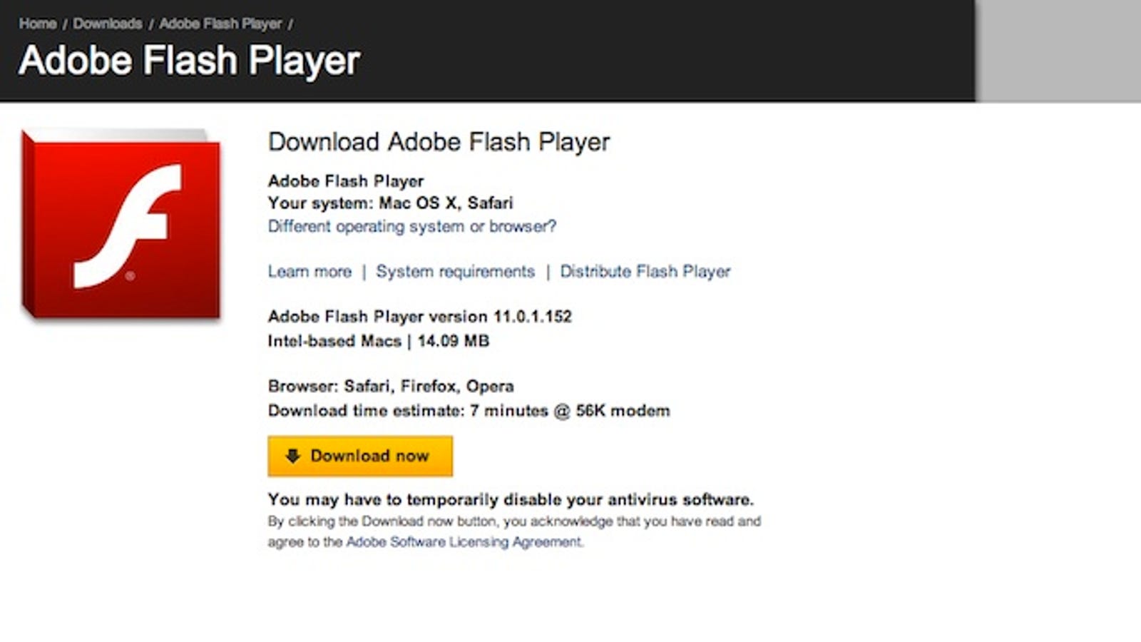 Плагин adobe flash player больше не поддерживается что делать