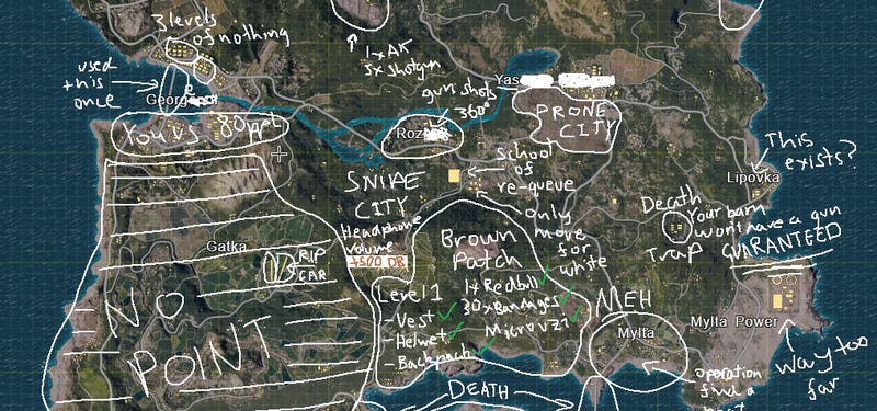 Playerunknown's Battlegrounds, Explained In One Map