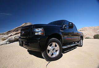 Illustration for article titled Jalopnik Reviews: 2007 Ford F250 Outlaw — He Drove He Drove Edition — Part 1