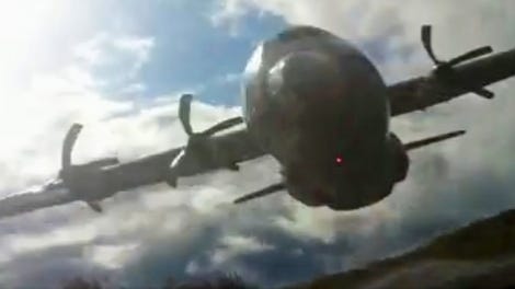 I Guess This Is How You Fit A C 130 In A Parking Lot
