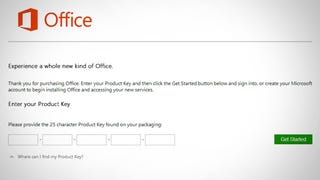 lost microsoft office key