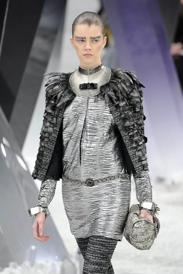 Karl Lagerfeld holds a fashion show in Superman's Fortress of Solitude