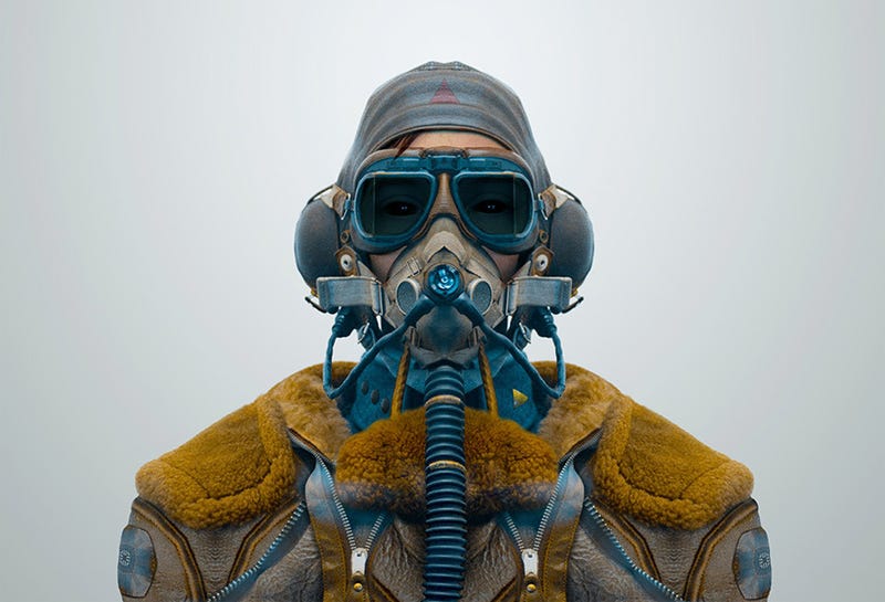 Illustration for article titled The alien's eyes are almost obscured by dark goggles