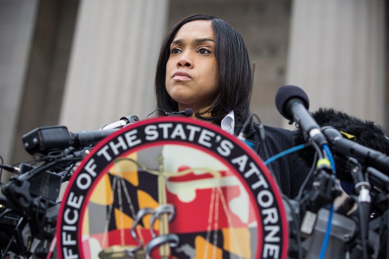 Baltimore City State’s Attorney Marilyn J. Mosby May 1, 2015, announcing that criminal charges would be filed against Baltimore police officers in the death of Freddie GrayAndrew Burton/Getty Images