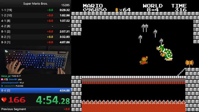 Super Mario Bros. World Record Now Just A Half-Second Short Of A Perfect Run