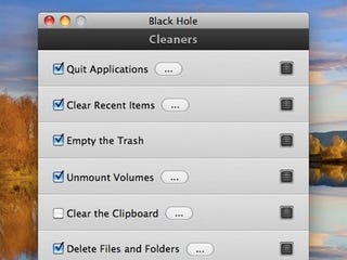 Как удалить black hole mac os