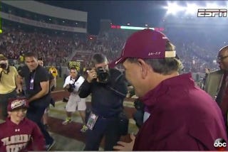 Illustration for article titled Nike To Jimbo Fisher: Get Rid Of Your 9-Year-Old's Under Armour Sweater