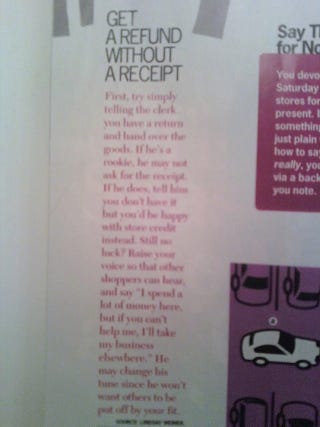Illustration for article titled Cosmo Recommends Harassing Retail Employees