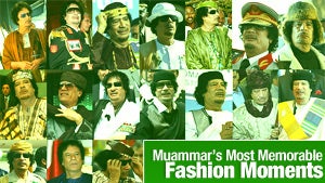 Illustration for article titled Muammar Gaddafi's Most Memorable Fashion Moments