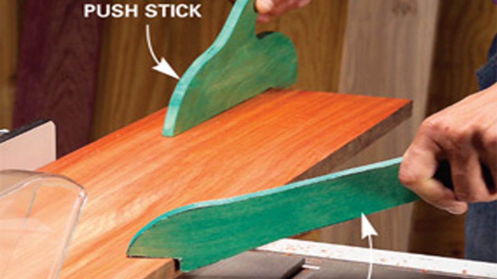 DIY Push Sticks Provide Extra Safety When Using a Table Saw