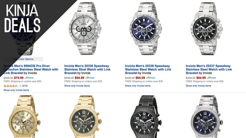 Illustration for article titled These Great Looking Invicta Watches Start at $60, Today Only