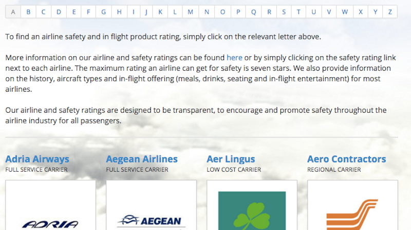 Airline Ratings Lists Everything You Need to Know About an Airline and