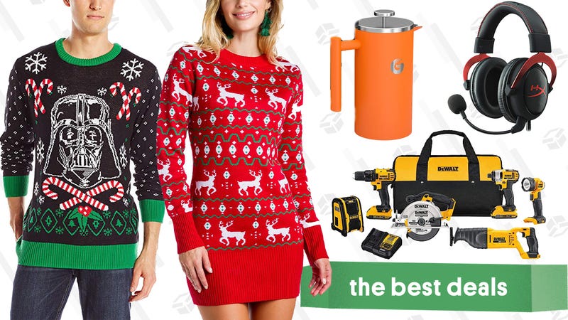 Illustration for article titled Wednesday's Best Deals: DeWalt Tools, White Noise Machines, Christmas Sweaters, and More