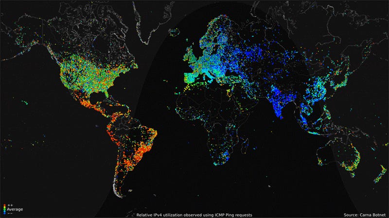 Trafic internet basé sur l'appel d'adresses IP V4