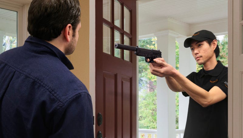 Illustration for article titled Popular New Amazon Service Just Comes To Your House And Kills You