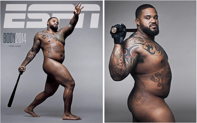 Prince Fielder on the cover of ESPN’s annual “Body” issue.