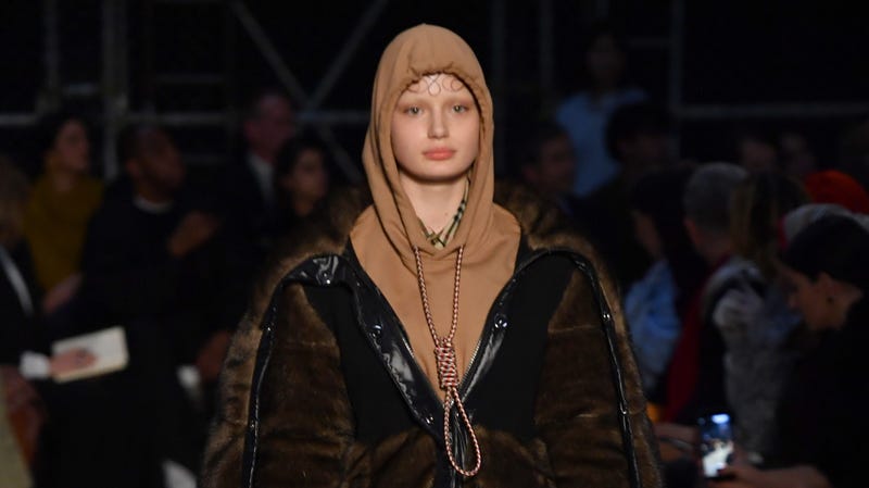 A model walks the runway at the Burberry show during London Fashion Week February 2019 on February 17, 2019 in London, England.