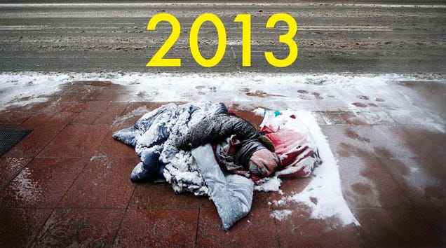 This Viral Photo of a Homeless Person Freezing on the Street Is Actually From 2013... in Canada