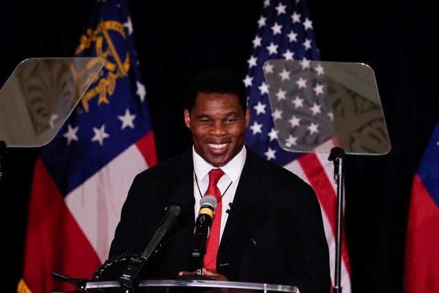 At least Herschel Walker doesn’t offer thoughts and prayers — because he’s incapable of coherent thought