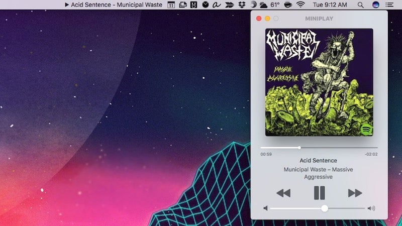 photo of MiniPlay Controls Spotify or iTunes From a Small Window or Notification Center image