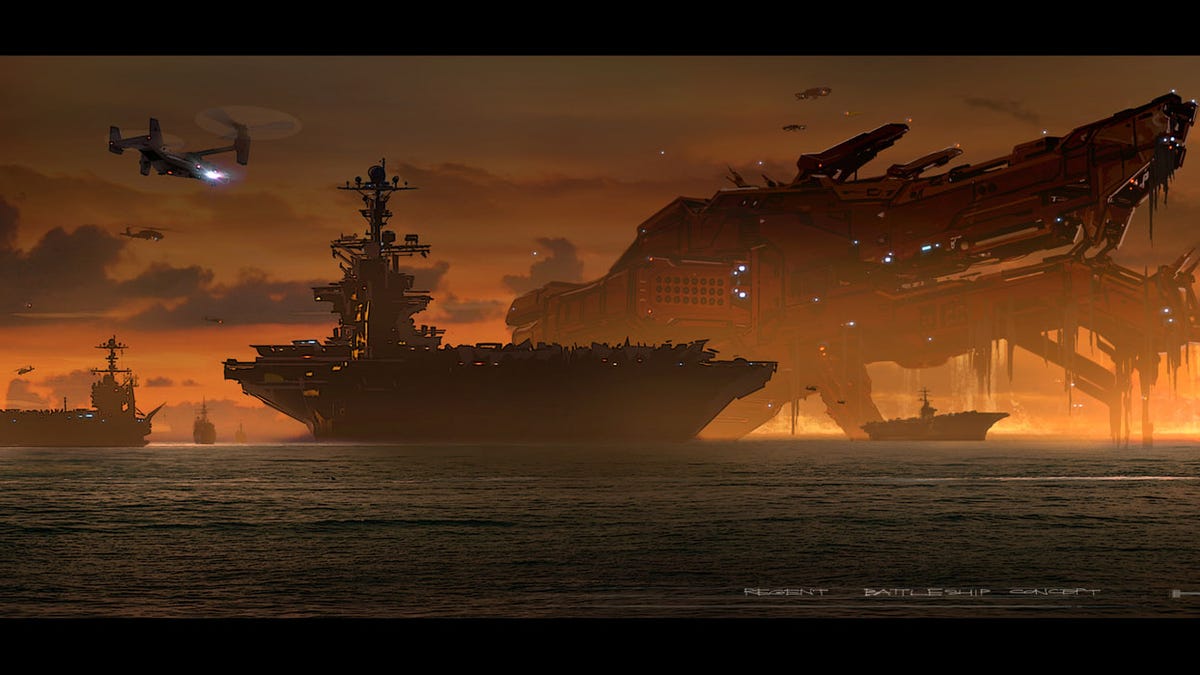 The Raw Beauty Of Battleship S Alien Concept Art