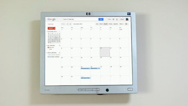 Mount a Raspberry Pi Powered Google Calendar On Your Wall
