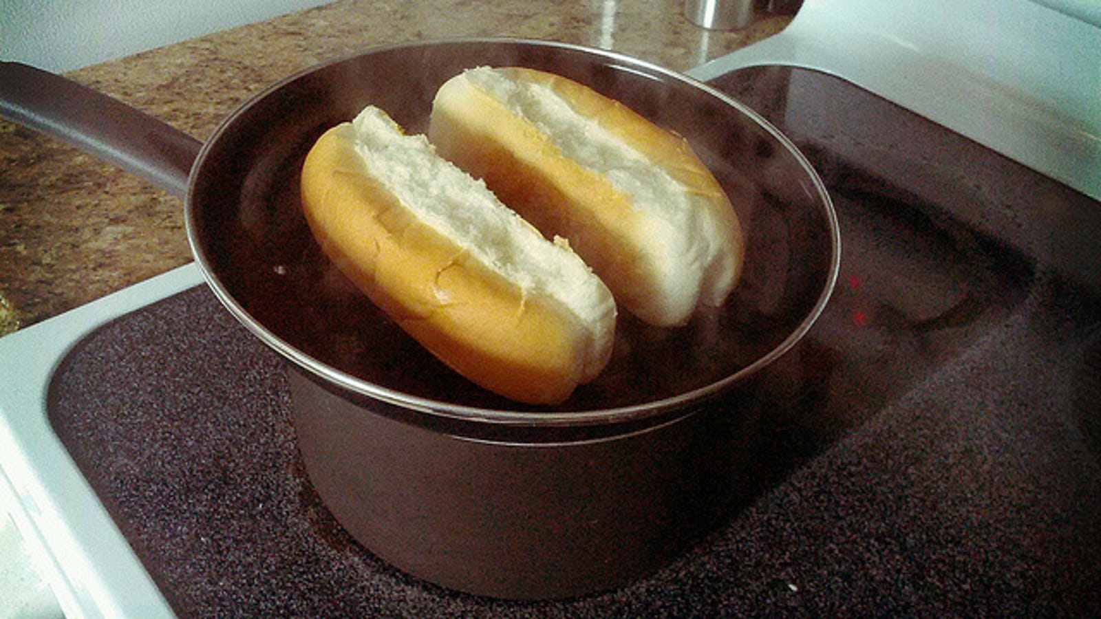Steam Buns While You Boil Hot Dogs