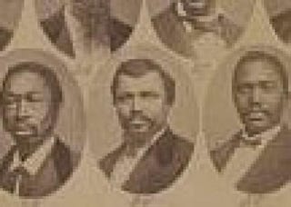 Charles Caldwell (center) with members of the Mississippi Legislature of 1874-1875Library of Congress