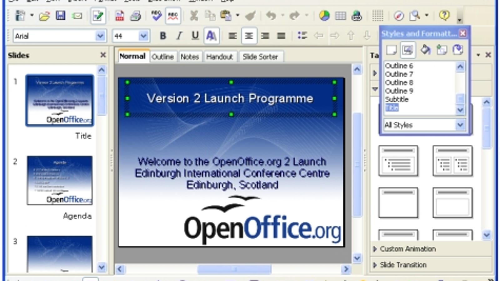 Шаблоны презентаций openoffice