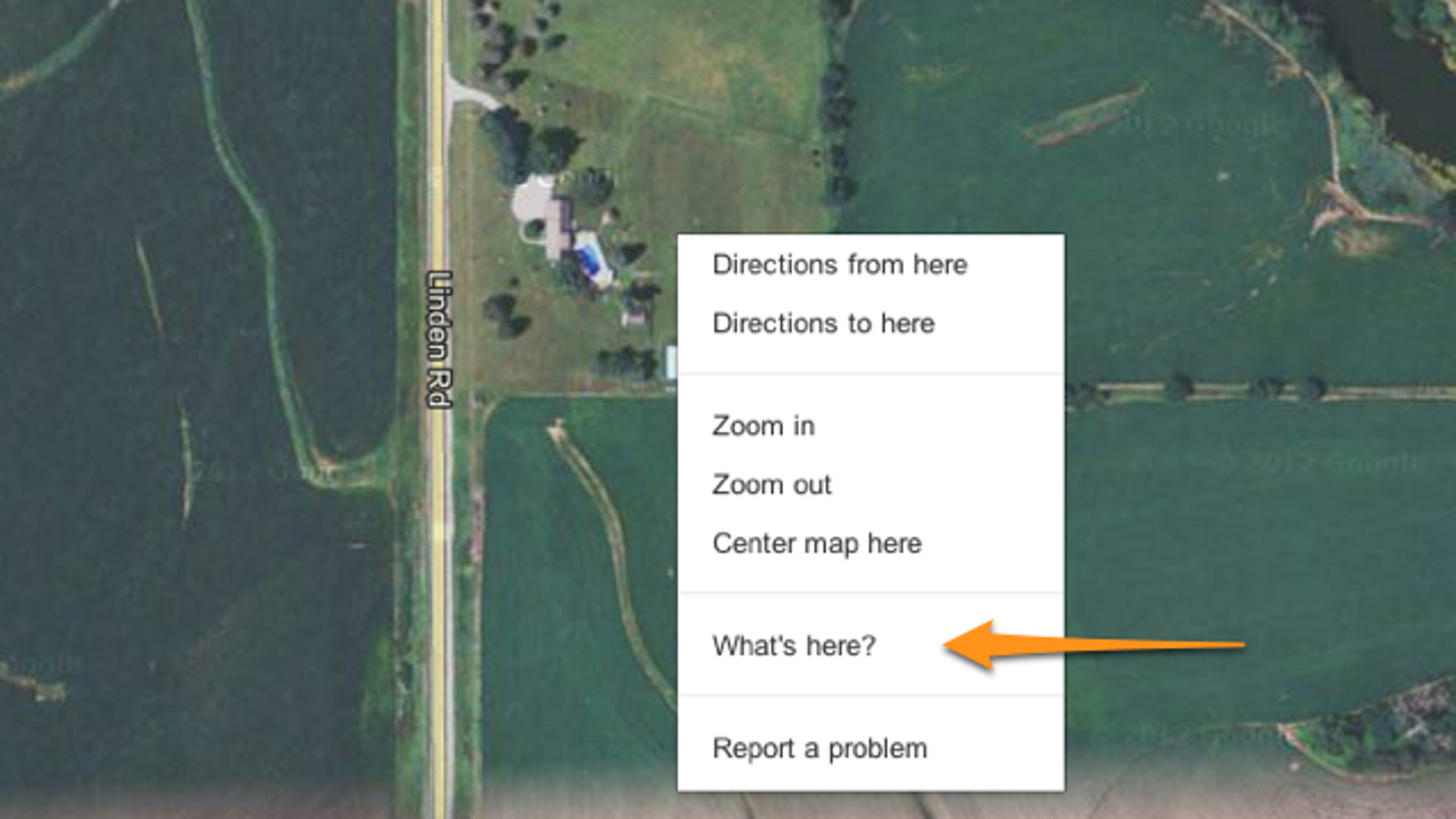 google satellite view of address