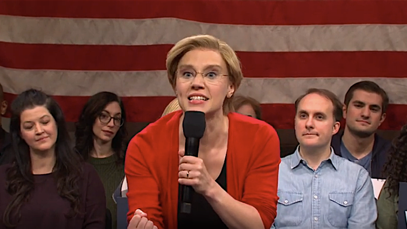Kate McKinnon as Elizabeth Warren