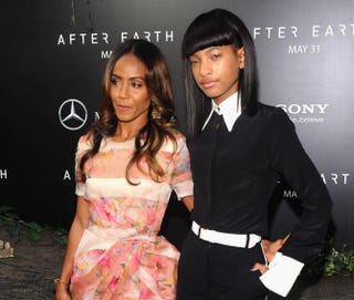 Jada Pinkett Smith and daughter Willow at the New York City premiere of After Earth May 29, 2013Jamie McCarthy/Getty Images for Mercedes-Benz