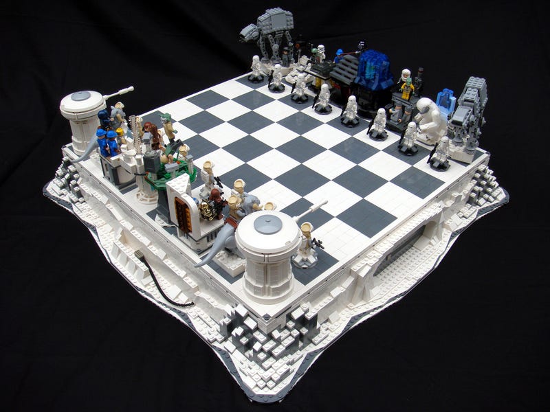 Illustration for article titled Lego Star Wars Chess Sets Are Swankier Than Vader's Vinyl Underpants