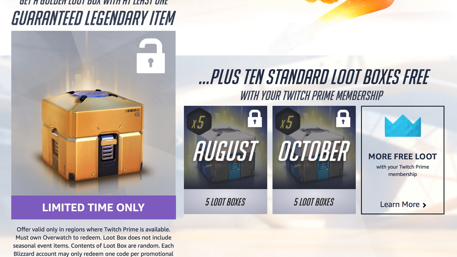 Amazon S Giving Prime Members Free Overwatch Loot Boxes Including