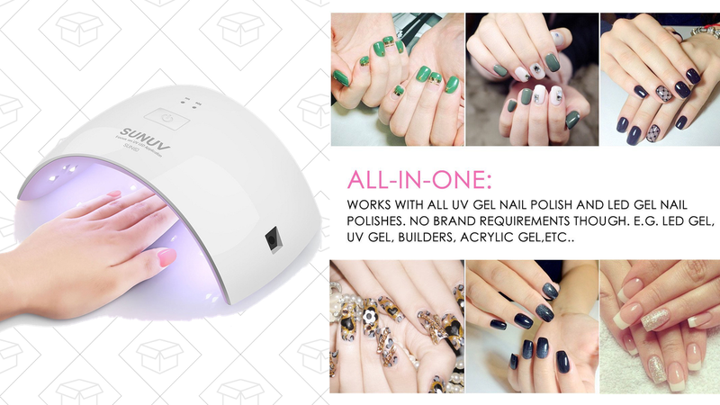 SUNUV UV Nail Dryer Curing Lamp, $10 with code JNQBQH29