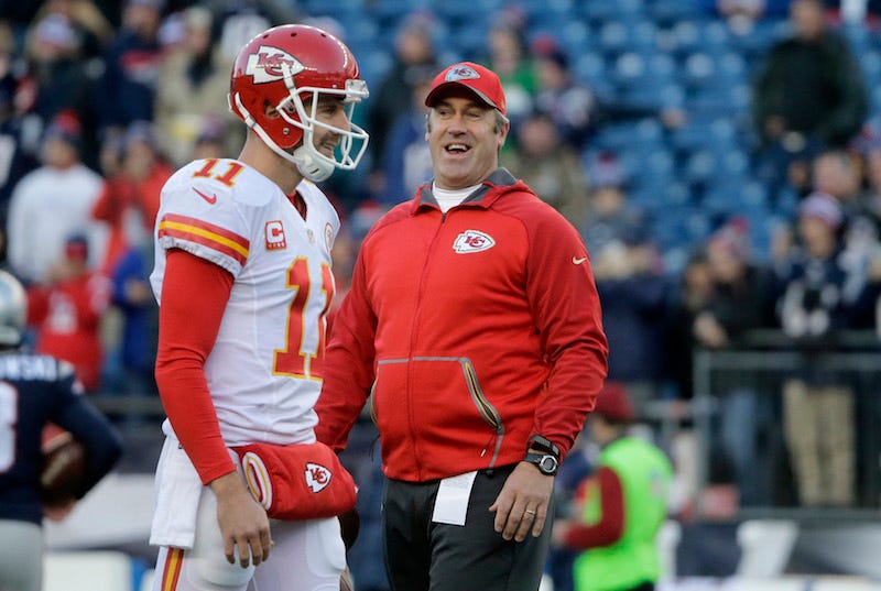 Illustration for article titled New Eagles Coach Doug Pederson Immediately Grilled About Chiefs' Lethargic Offense In Playoffs